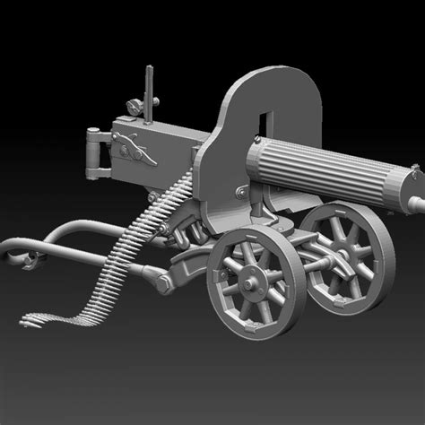 3D Printable Maxim machine gun by Tishchenkov Dmitrii