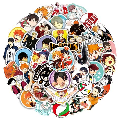 100Pcs Set Haikyuu Series E Stickers Anime Hinata Shoyo Kageyama