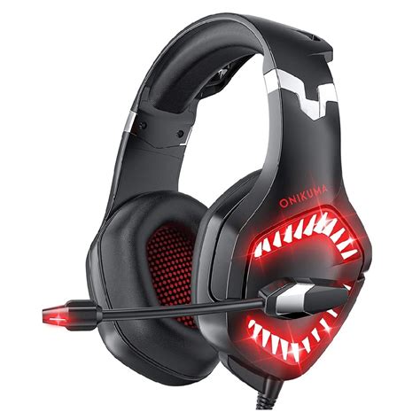 Headset Gamer Profissional Onikuma K1 B Pro Preto Vermelho The Kase