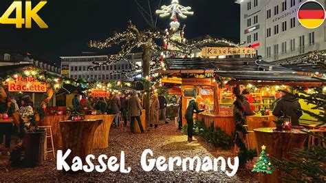 Kassel Germany Christmas Market Walking Tour K Fps Youtube