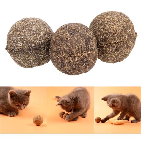 Cats Toy Catnip Ball Natural Menthol Flavor Treats Ball Chasing Toys ...