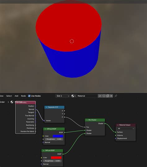 Material Shading Nodes Different Shaders For Flat Vs Curved Faces