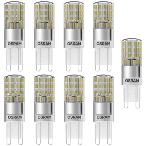 9 X Osram LED Leuchtmittel Stiftsockel Star 2 6W 30W G9 Klar 320lm