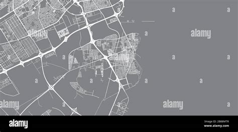 Urban vector city map of Al Wakrah, Qatar Stock Vector Image & Art - Alamy