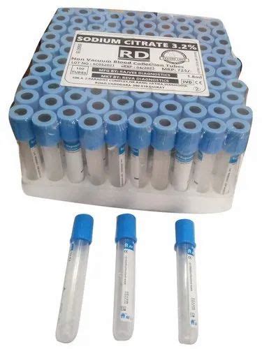 Sodium Citrate Non Vacuum Blood Collection Tube For Laboratory At Rs