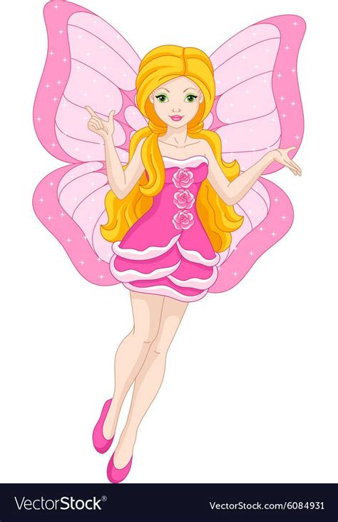 Pink Fairy Royalty Free Vector Image Vectorstock Disney Princess