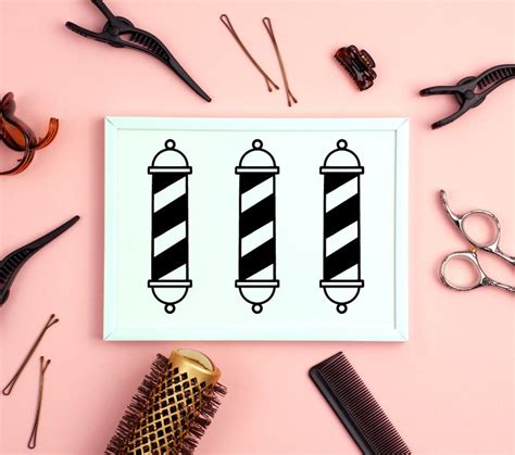 Barber Pole Svg Barbershop Svg Barber Svg Hairstylist Svg Etsy