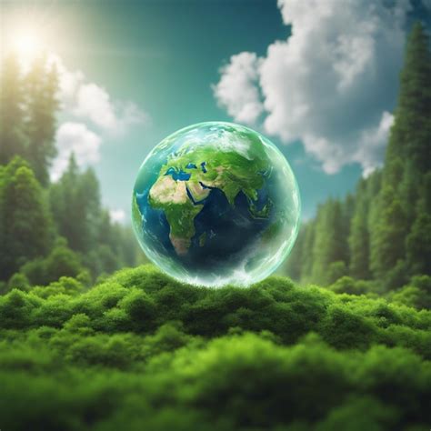 Premium Photo Earth Day Concept Illustration Of The Green Planet