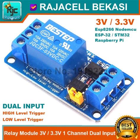 Relay Module 3 3V 3V 1 Channel Dual Input High Low Trigger For ESP8266