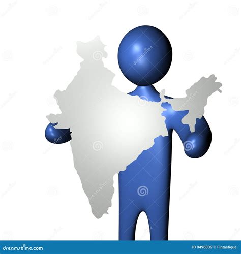 Homem Sinal Do Mapa De India Ilustração Stock Ilustração de vazio