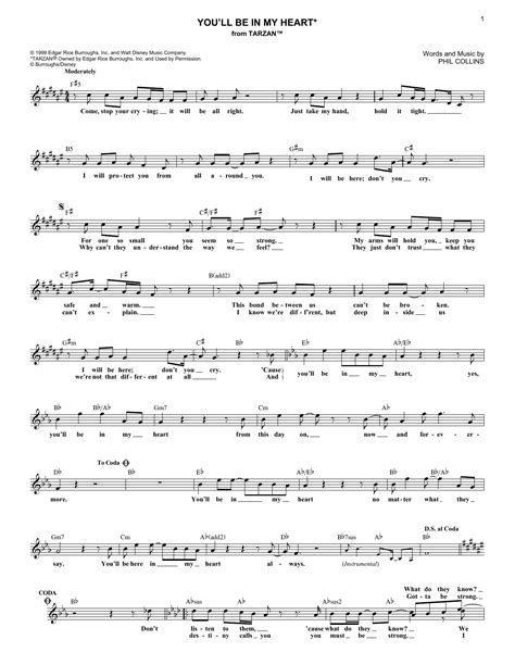 √ you'll be in my heart piano sheet music free 824321-You'll be in my ...