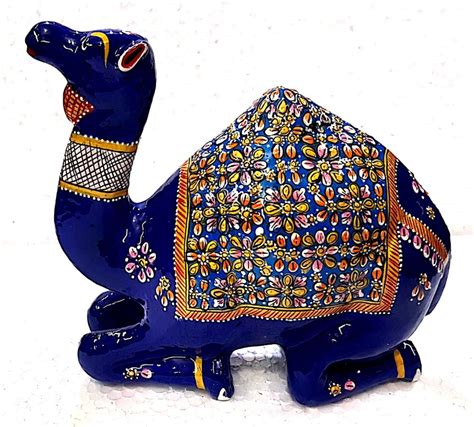 Multicolor Shrinath Art Gallery Metal Painted Sitting Camel For