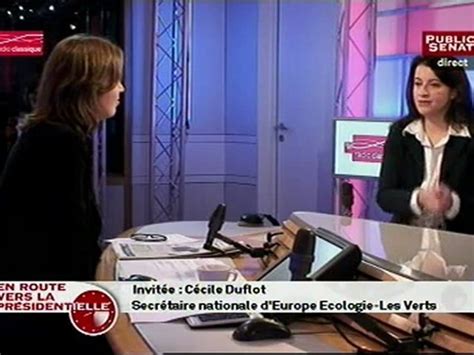 Cécile Duflot Invitée Dans En Route Vers La Présidentielle Vidéo