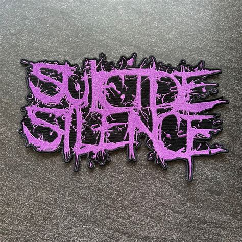 Suicide Silence Purple Embroidered Rocker Style Logo Pull The