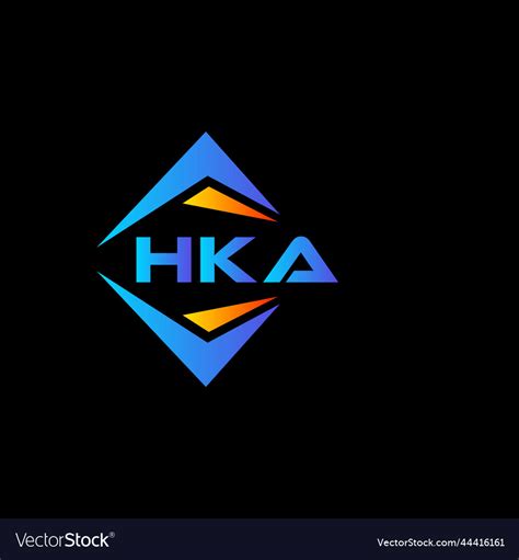 Hka abstract technology logo design on black Vector Image