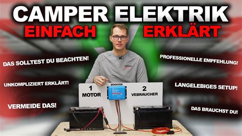 Elektrik im Campingvan Camper Elektrik einfach erklärt YouTube