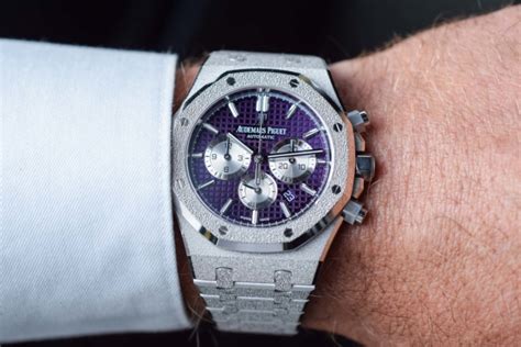 Audemars Piguet Royal Oak Chronograph Frosted Gold Purple Review Price