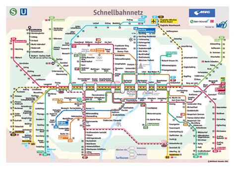 Detailed public transport system map of Munich city | Vidiani.com ...