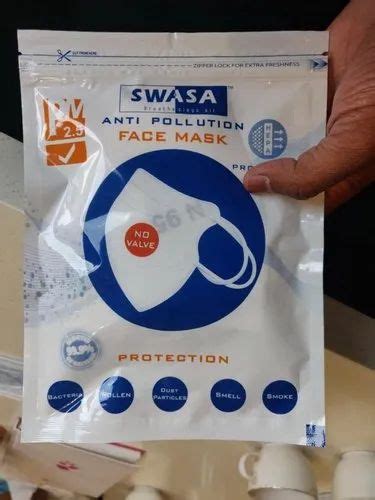 Reusable Swasa N95 White Anti Pollution Face Mask Number Of Layers 4