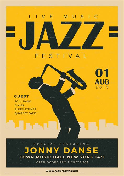 Old Jazz Festival Flyer By Guuver Graphicriver