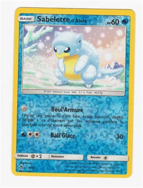 CARTE POKÉMON SABELETTE d Alola 8 40 EUR 2 50 PicClick FR