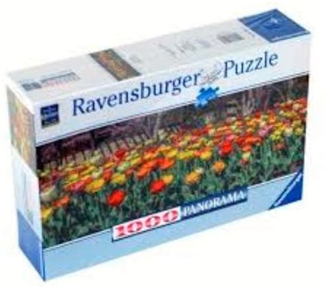 Ravenburger Puzzel Panorama Stukjes Tulpen In Een Veld Bol