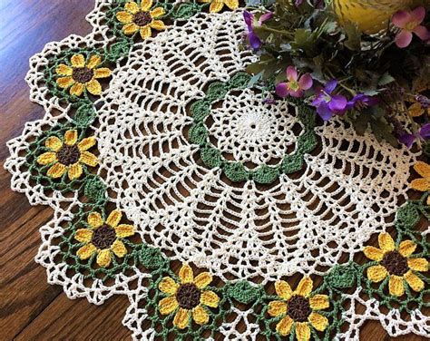 Crochet Doily Made To Order Crochet Flower Doily Rose Doily Crochet Floral Doily Handmade Doily