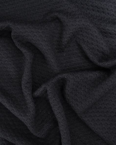 Tissu Maille Bambou Noir Oeko Tex Mercerine