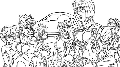 Jojo S Bizarre Adventure Characters Coloring Pages