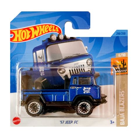 Masinuta Metalica Hot Wheels 57 Jeep FC 1 64 Albastru EMAG Ro