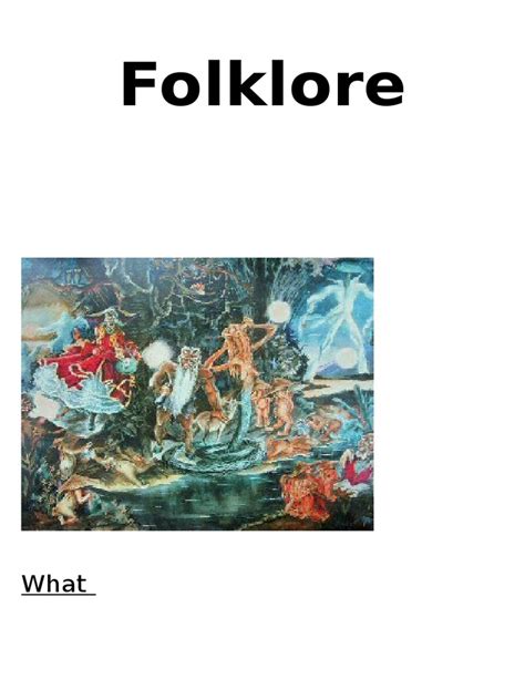 What is Folklore | Folklore | Traditional Stories