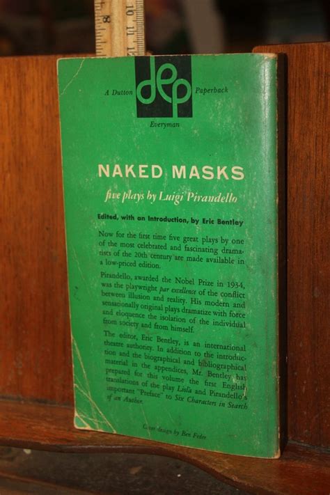 1957 PB Naked Masks Five Plays By Luigi Pirandello Eric Bentley EBay