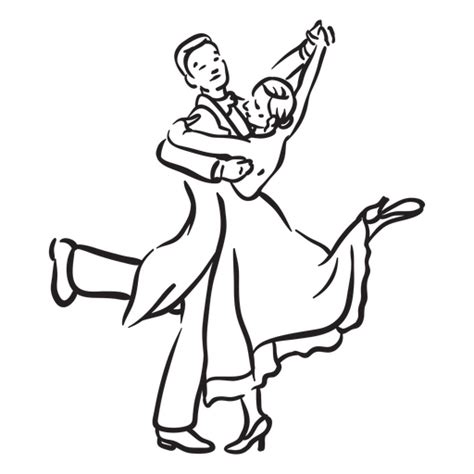 Couple Stroke Ballroom Dancers Png And Svg Design For T Shirts