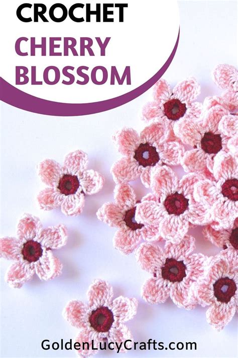 Cherry Blossoms Crochet Pattern Floral Crochet Pattern Crochet