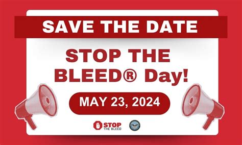 Save The Date Save The Month Stop The Bleed Day Stop The