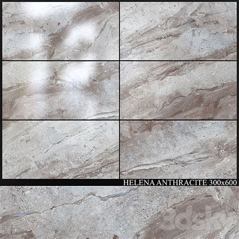 Yurtbay Seramik Helena Anthracite 300x600 Tile 3D Model