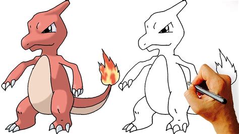 How To Draw Charmeleon Pokemon Step By Step YouTube