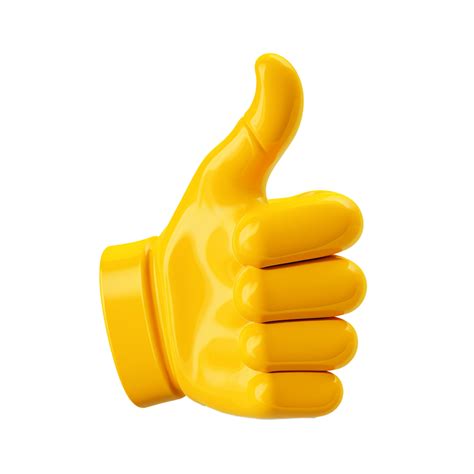 AI generated Thumbs up emoji png isolated on transparent background ...