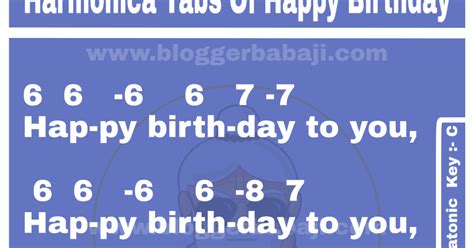 Harmonica Tabs Of Happy Birthday party song