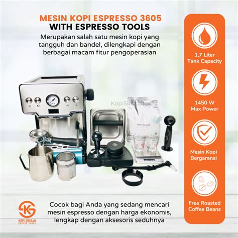 Jual Paket Mesin Kopi Espresso Gustino Alat Seduh Pembuat Kopi