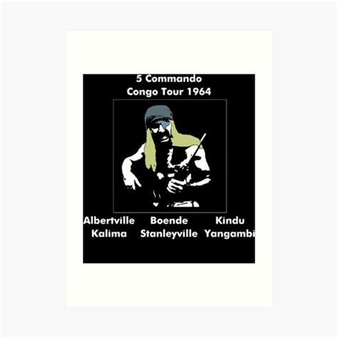 commando congo   art print  commandos redbubble