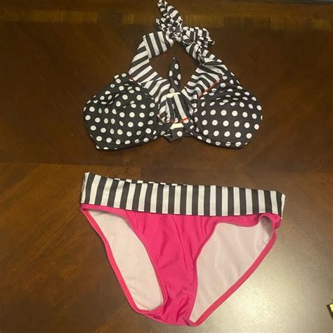 Swim Polka Dot And Stripe Bikini Poshmark