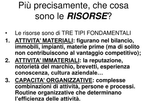 Ppt La Teoria Delle Risorse La Resource Based Theory Powerpoint