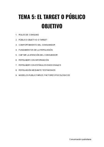 TEMA 5 El Target O Publico Objetivo Pdf