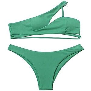 Nograx Bikini Donna Una Spalla Bikini Set Thong Costume Da Bagno Donne