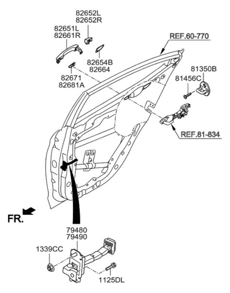 82661 F2020 Genuine Hyundai Door Handle Assembly Exterior Right