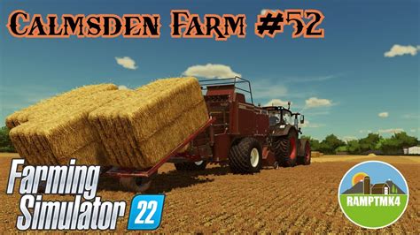 Calmsden Farm 52 Baling Linseed Straw Farming Simulator 22 FS22 YouTube