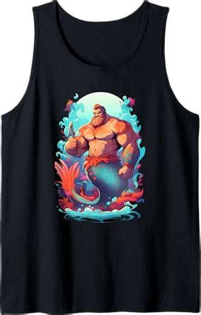 Amazon LGBTQ Transgender Gay Muscle Daddy Bear Mermaid Gay Merman Tank Top Clothing