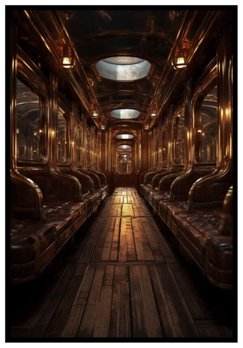 Steaming Train Car - Steampunk poster - Sinister.se