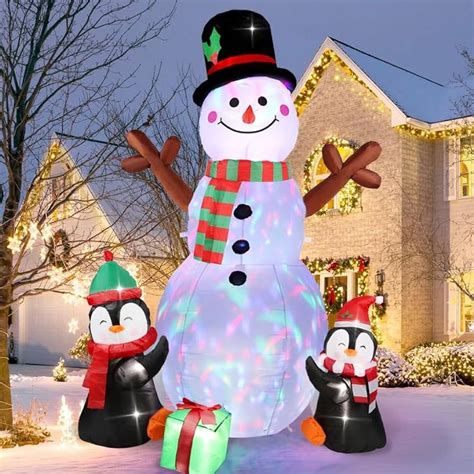 OurWarm 6FT Christmas Inflatables Outdoor Decorations, Lighted ...